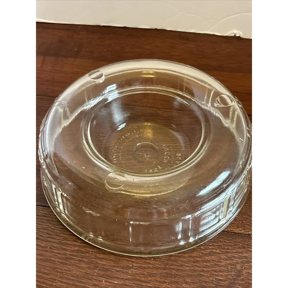 1940'S‎ Glass Queen Anne Glass bake Jell-O Mold Bundt Cake Baking Pan Dish USA